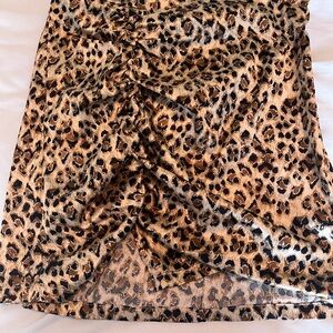 Free People Leopard Print Mini Skirt